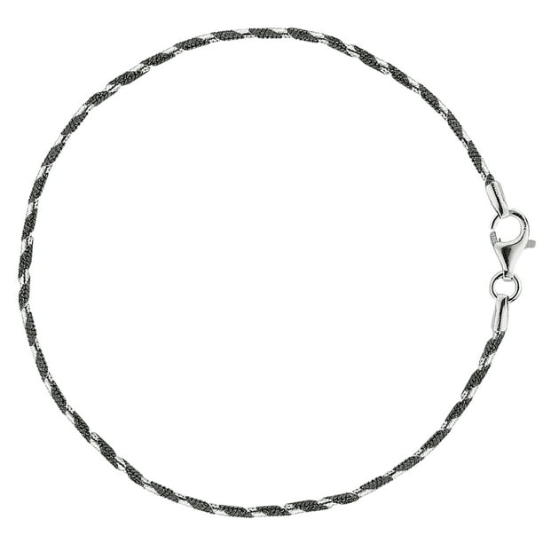Sterling Silver Yellow Rhodium Diamond Cut Sparkle Chain Anklet Bracelet 9 10 11 Sterling Silver Yellow Rhodium Diamond Cut Sparkle Chain Anklet Bracelet 9 10 11